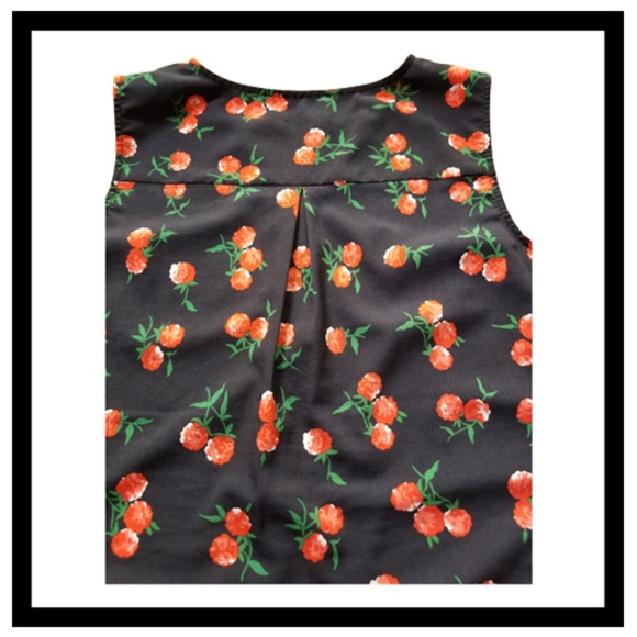 Floral Sleeveless tank top/Blue,Red,Green,White - Picture 2 of 4